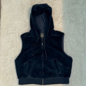 CALIA by Carrie Underwood Blue Faux Fur Hooded Vest